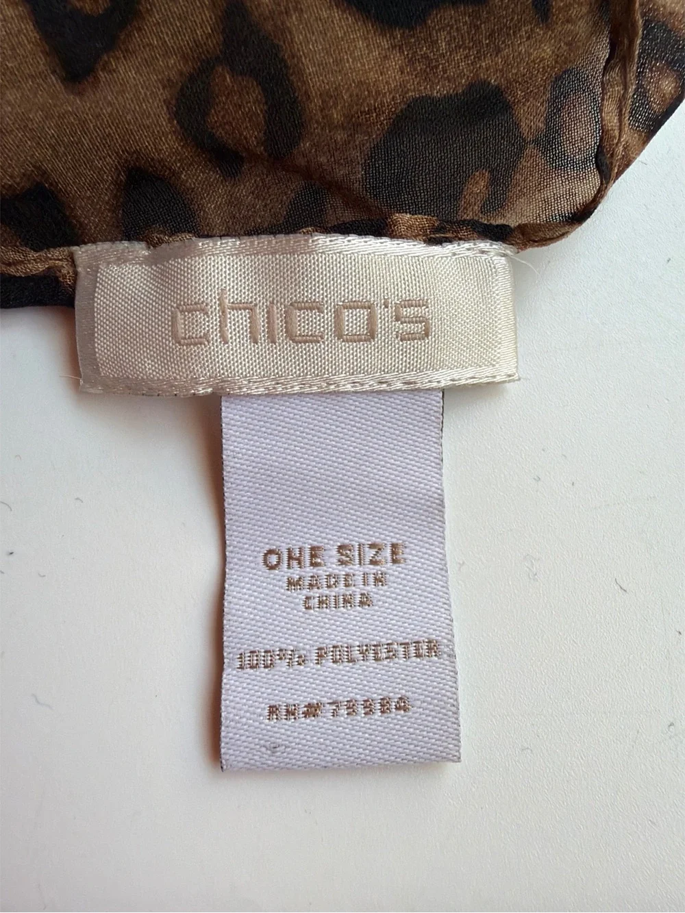 Chico’s oversized Leopard Print Lightweight Scarf Wrap - Brown Animal Print